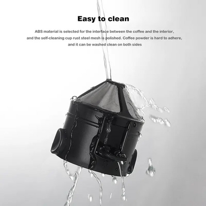 500-Mesh Folding Stainless Steel Coffee Filter – Portable Reusable Hand-Flush Filter