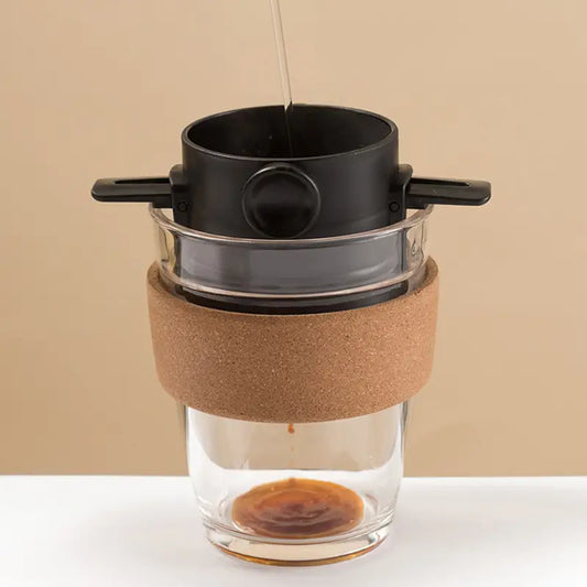 500-Mesh Folding Stainless Steel Coffee Filter – Portable Reusable Hand-Flush Filter